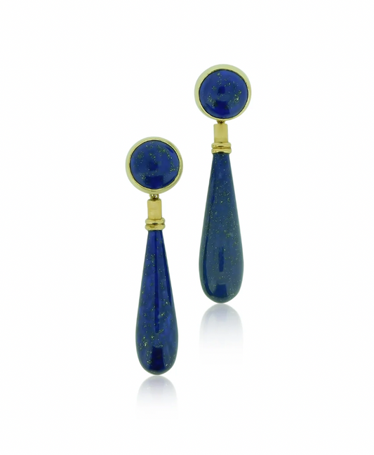 Lapis Lazuli Gold Earrings