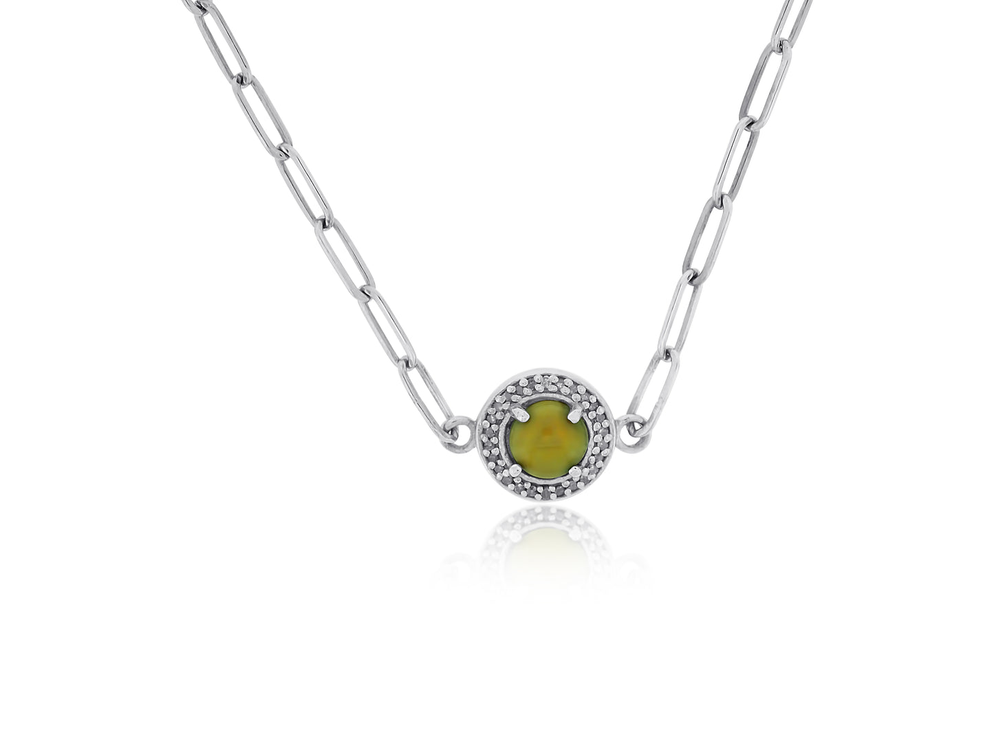 Opal Silver Pendant