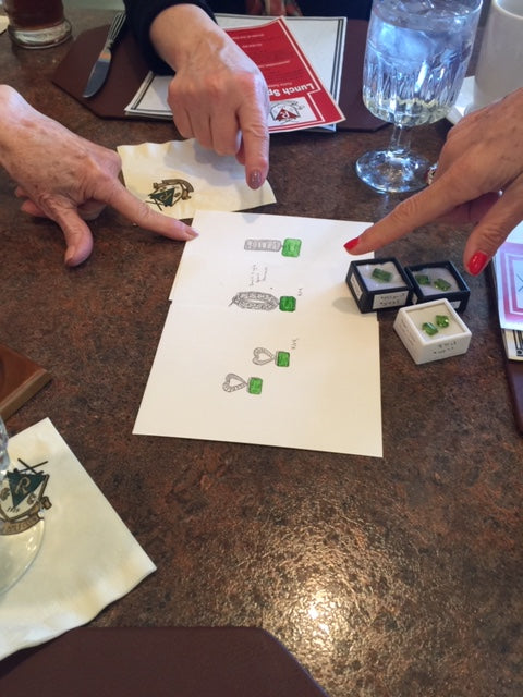 Custom Peridot Ring & Earrings