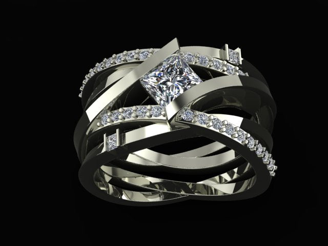 Chic - Construction - Contemporary Ring