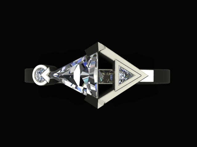 Triangle Engagement Ring