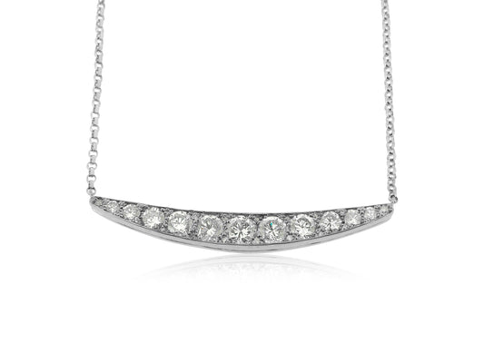 Cresent Diamond Necklace
