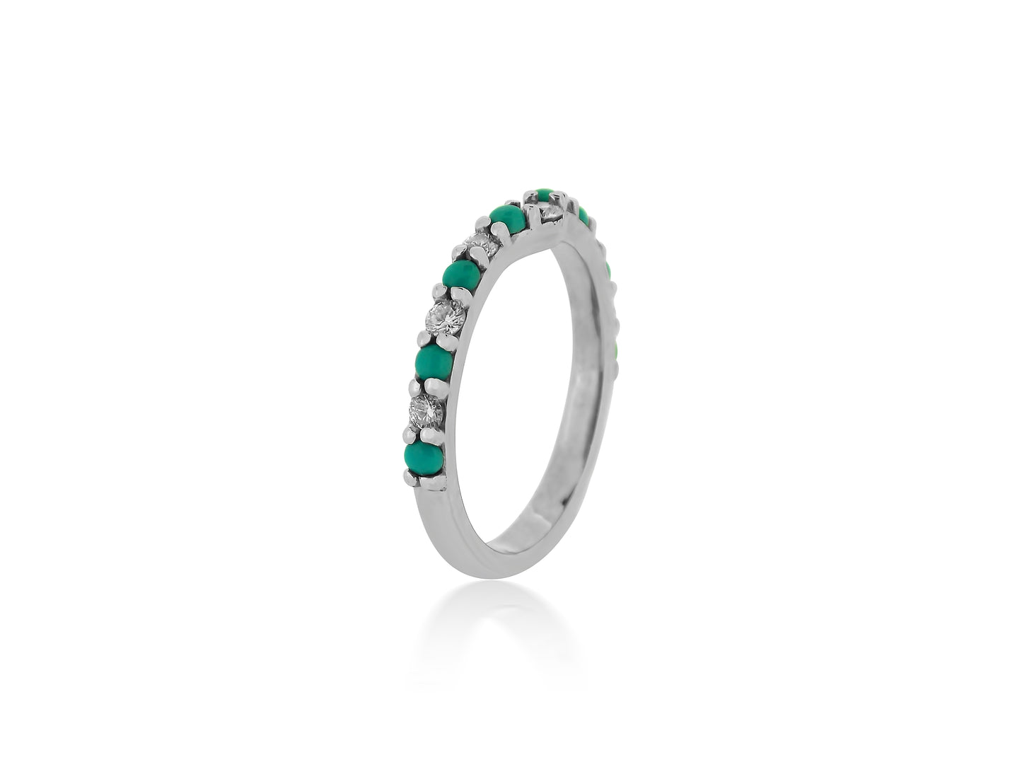 Turquoise & Diamond Wedding Set