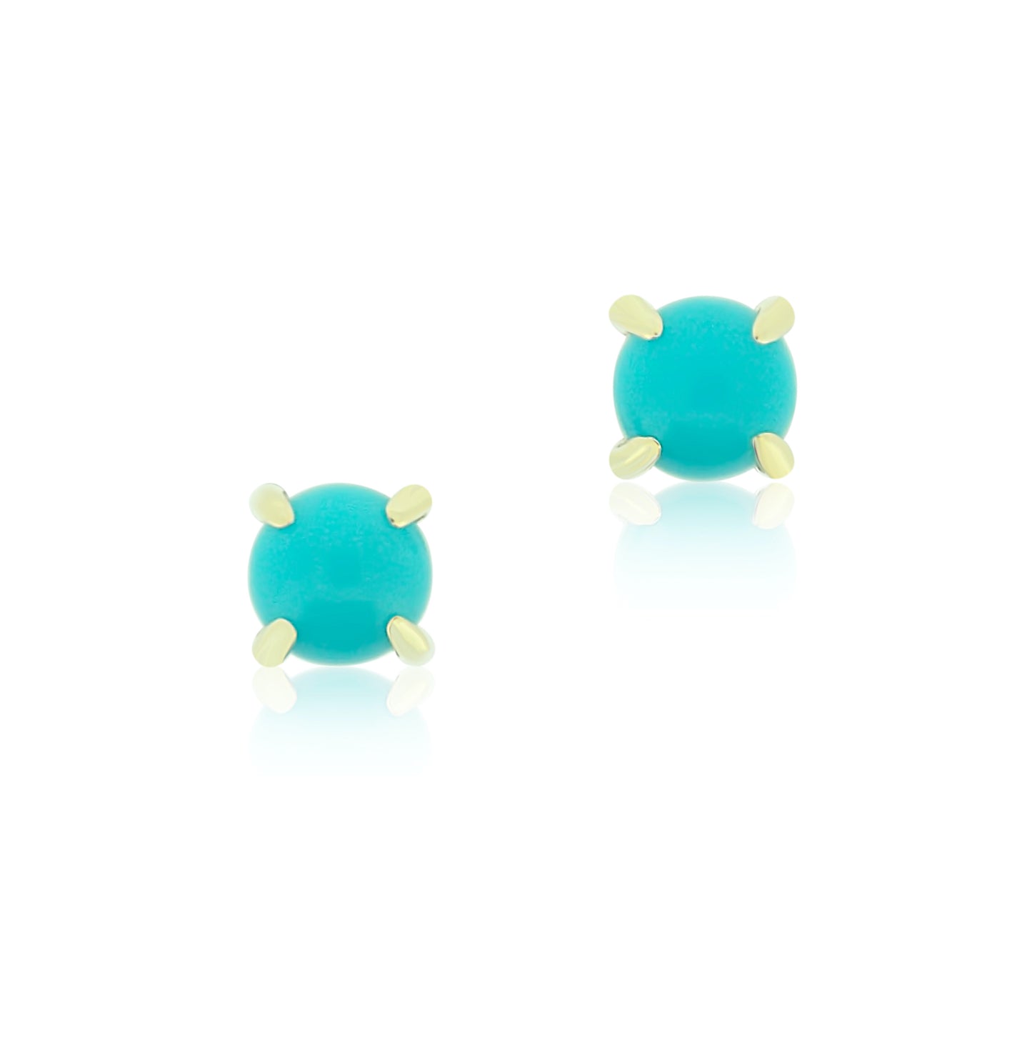 Sleeping Beauty Turquoise Gold Studs